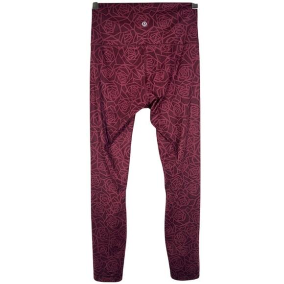 Lululemon High Times Leggings 4 in Posey Red Grape Bordeaux Drama - Picture 3 of 7